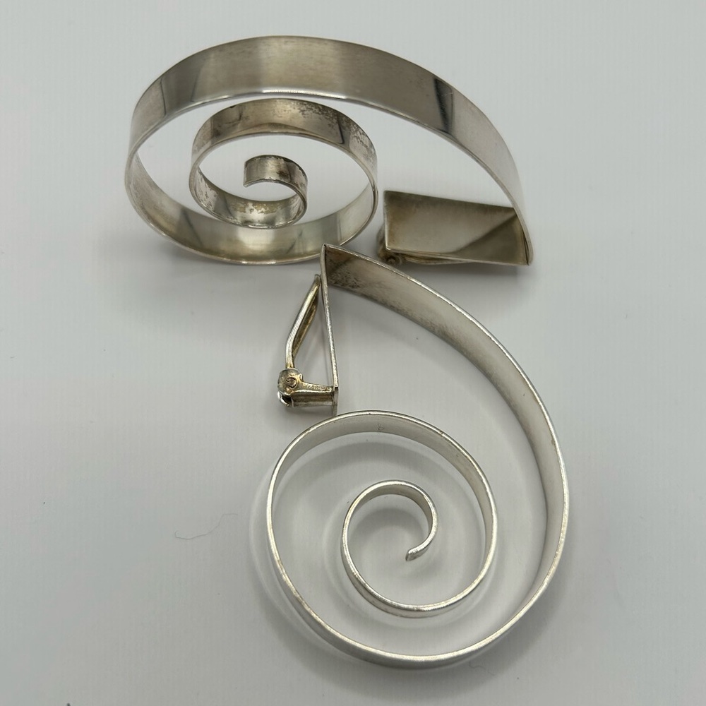 Vintage 1980’s 925 Sterling Silver Clip-On Earrings